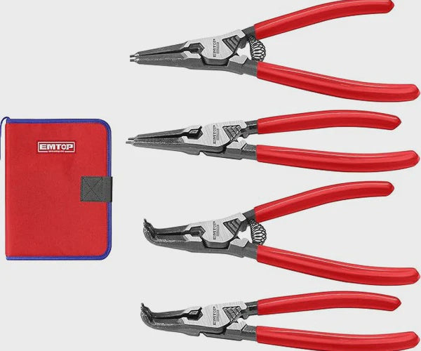 EMTOP Pliers Set 4PCS Circlip EPLSC7411