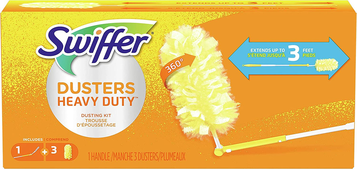 SWIFFER 360 Dusters Kit Extendable Handle with 3 Refill