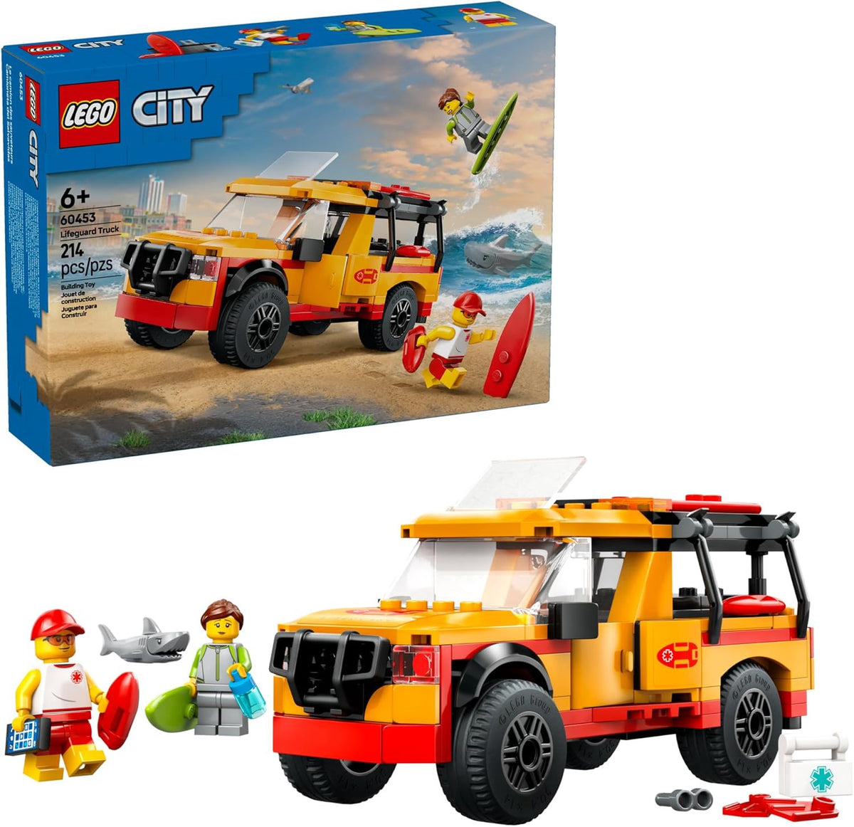 LEGO Toy City Lifeguard Beach Rescue Truck 214PCS 60453