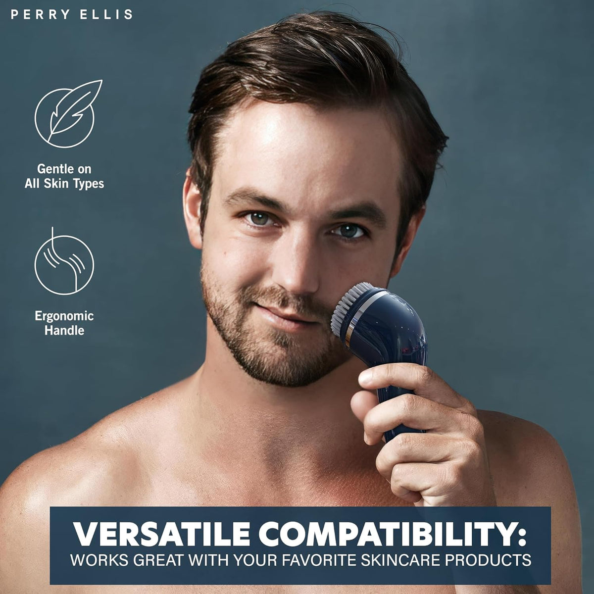 PERRY ELLIS Facial Massage & Cleanser 4-IN-1 Cordless Set