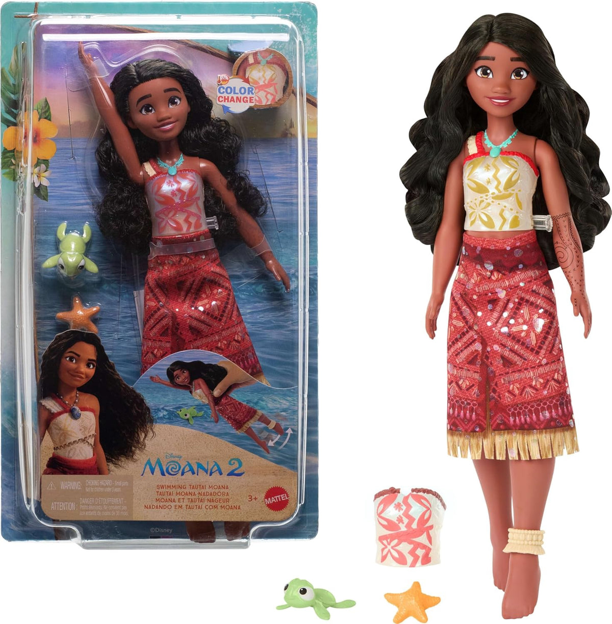 DISNEY Toy Moana 2 Swimming Tautai Moana