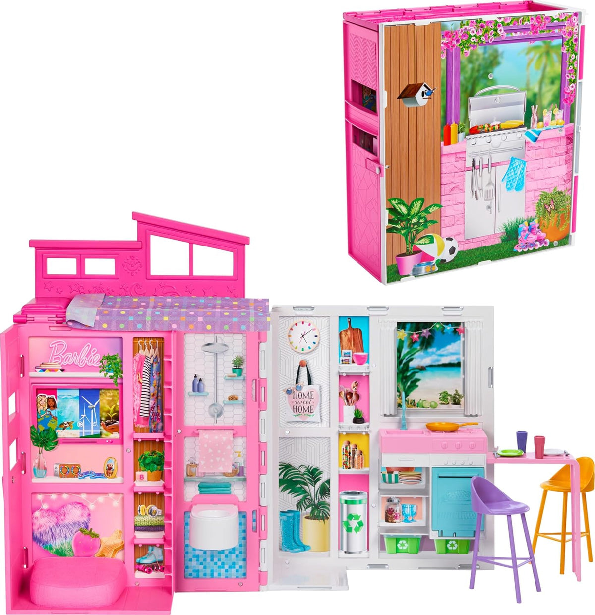 BARBIE Toy Dollhouse Playset Getaway House with 11 Accessories