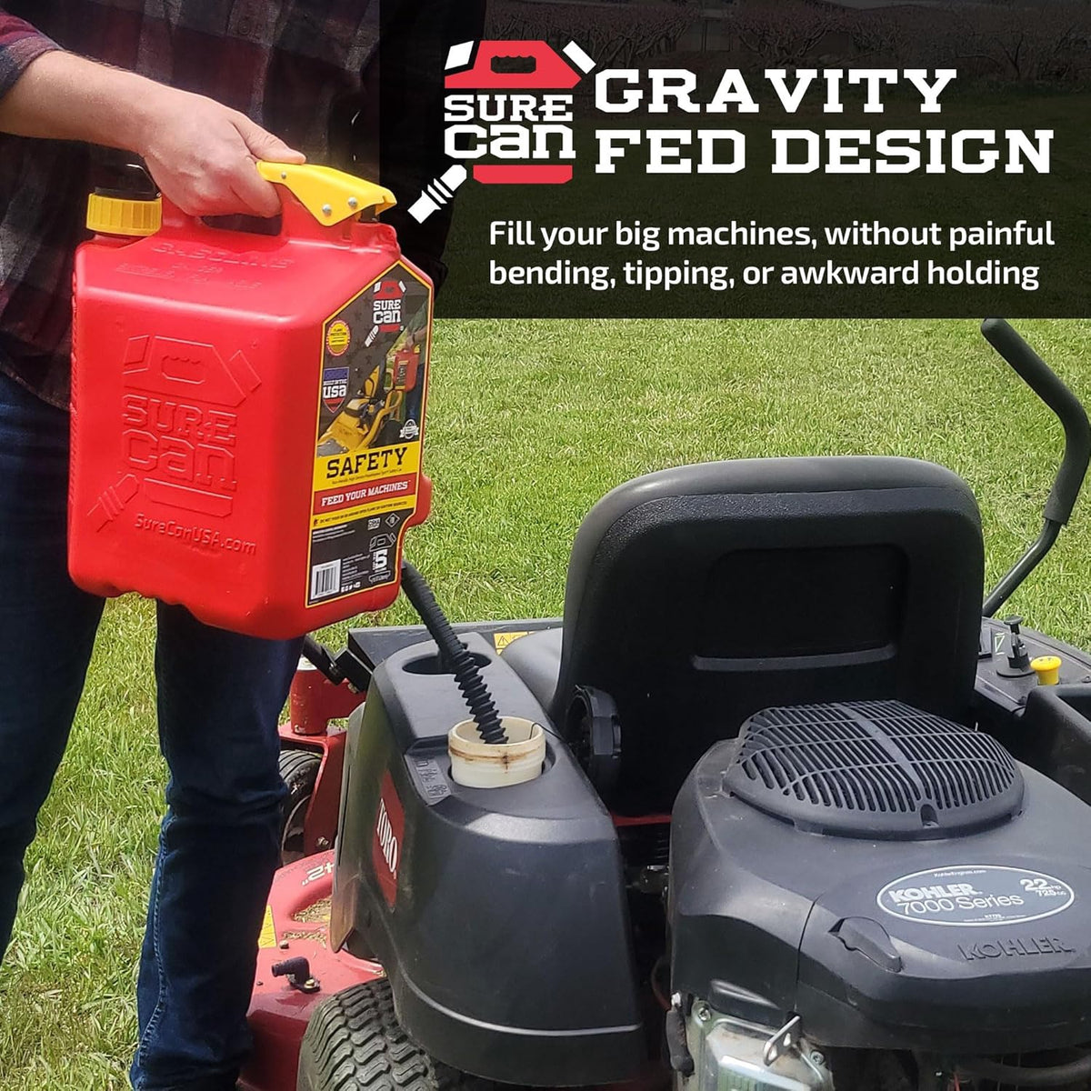 Jar Gasoline Red Surecan 20L 5.3GAL Jerry Can