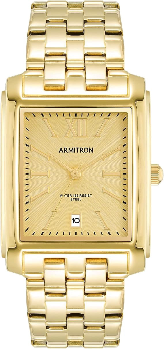ARMITRON Watch Men Gold Tone Date Function 5499CHGP