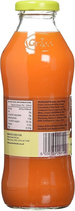 GRACE Tropical Rhythms Mango & Carrot Juice Drink 473 ML 16 Fl OZ