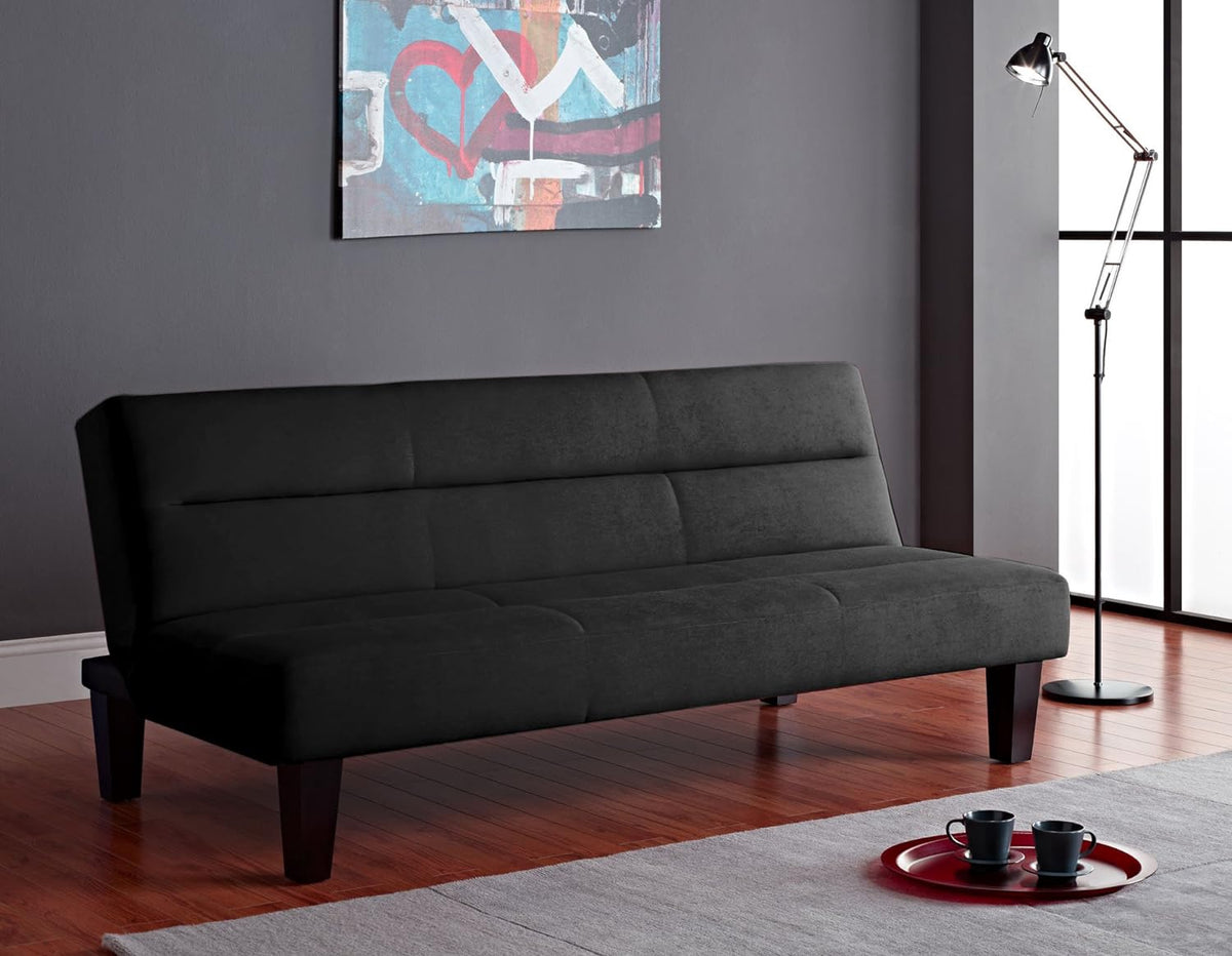 Sofa Bed 69236005 Black Futon 3-SEATER