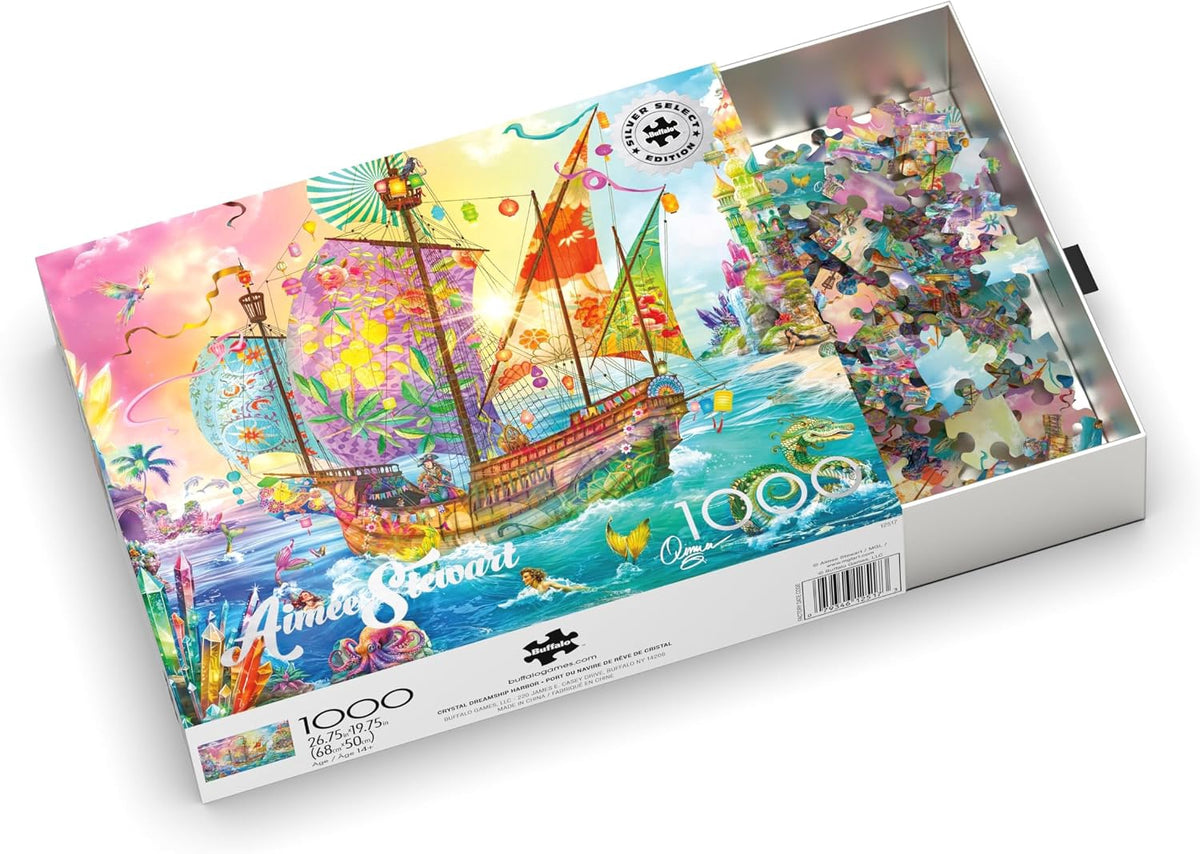 BUFFALO GAMES Puzzle Jigsaw Crystal Dreamship Harbor 1000 Pcs