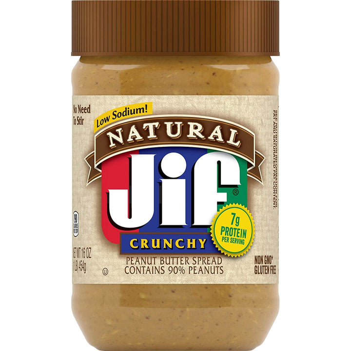 JIF Peanut Butter Natural Crunchy 16OZ 454G