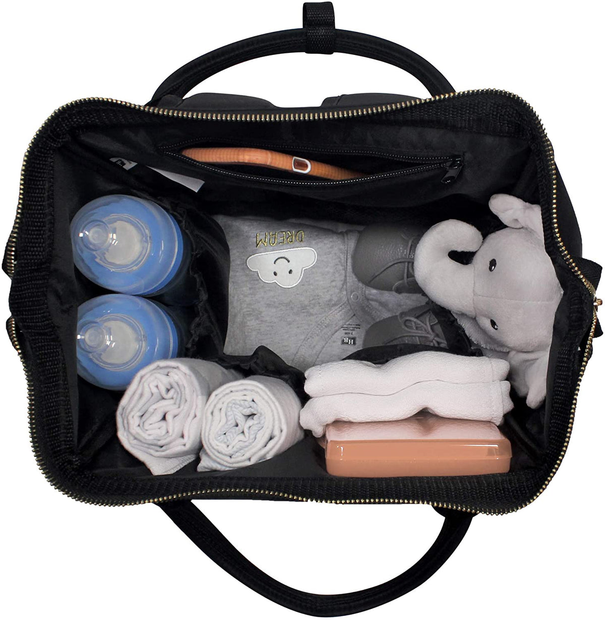 HUDSON Baby Bag Diaper Black 3PC Set