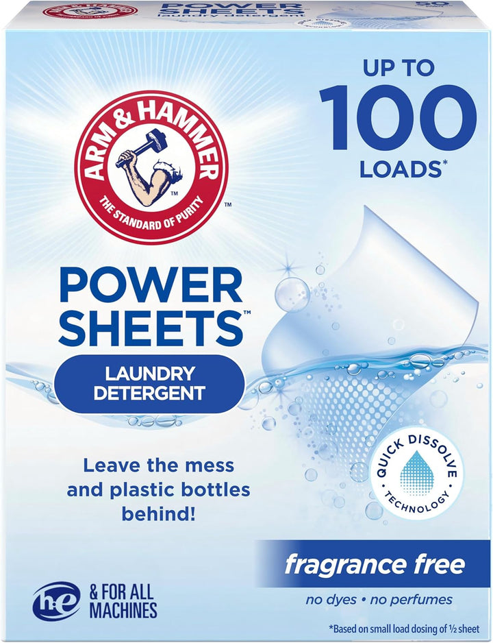 ARM & HAMMER Washing Machine Detergent Sheets 50COUNT