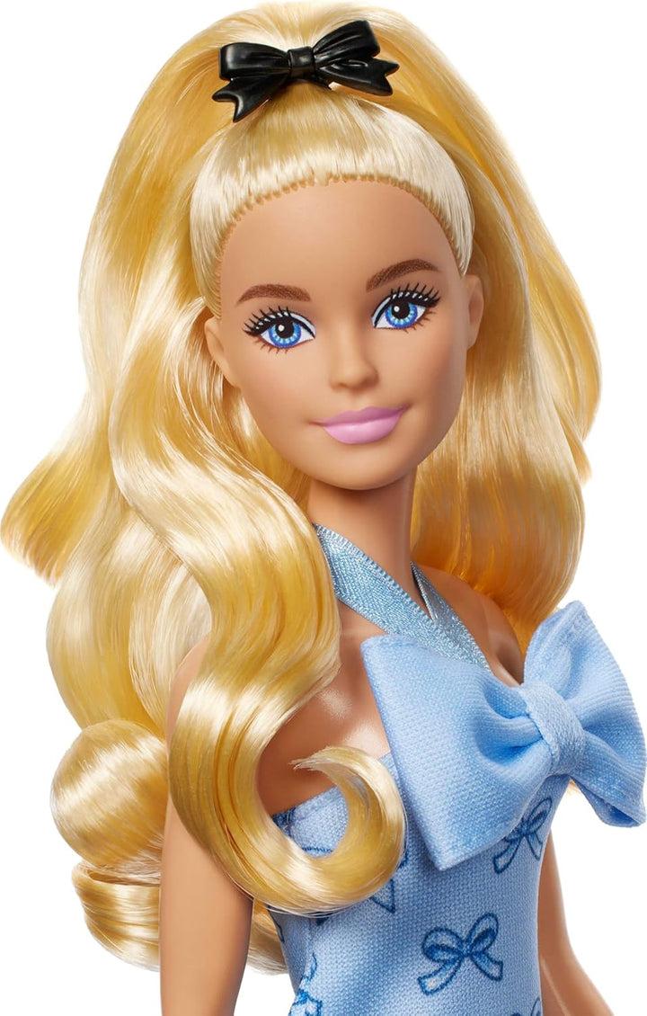 BARBIE Toy Doll Fashionistas Wearing Blue Bow Dress