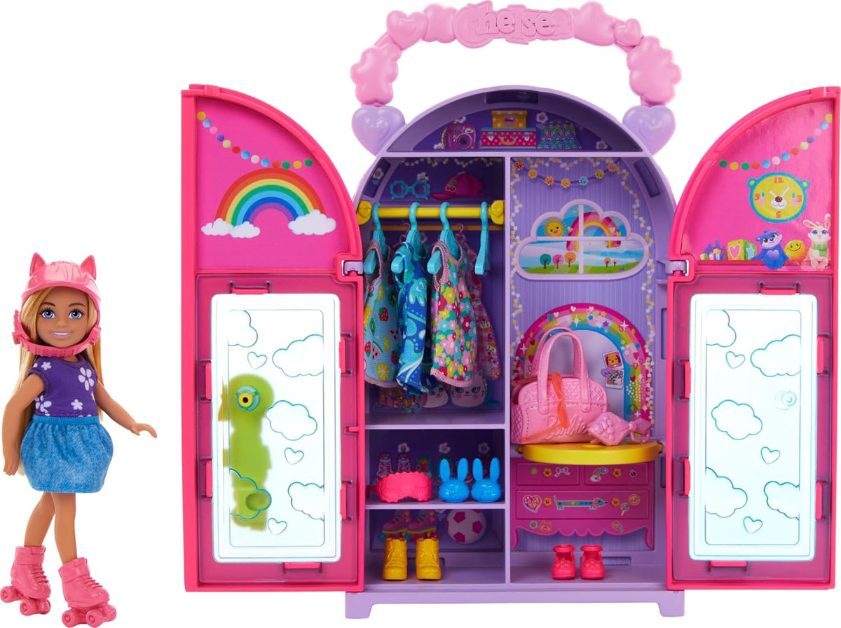 BARBIE Toy Chelsea Doll & Fashion Closet