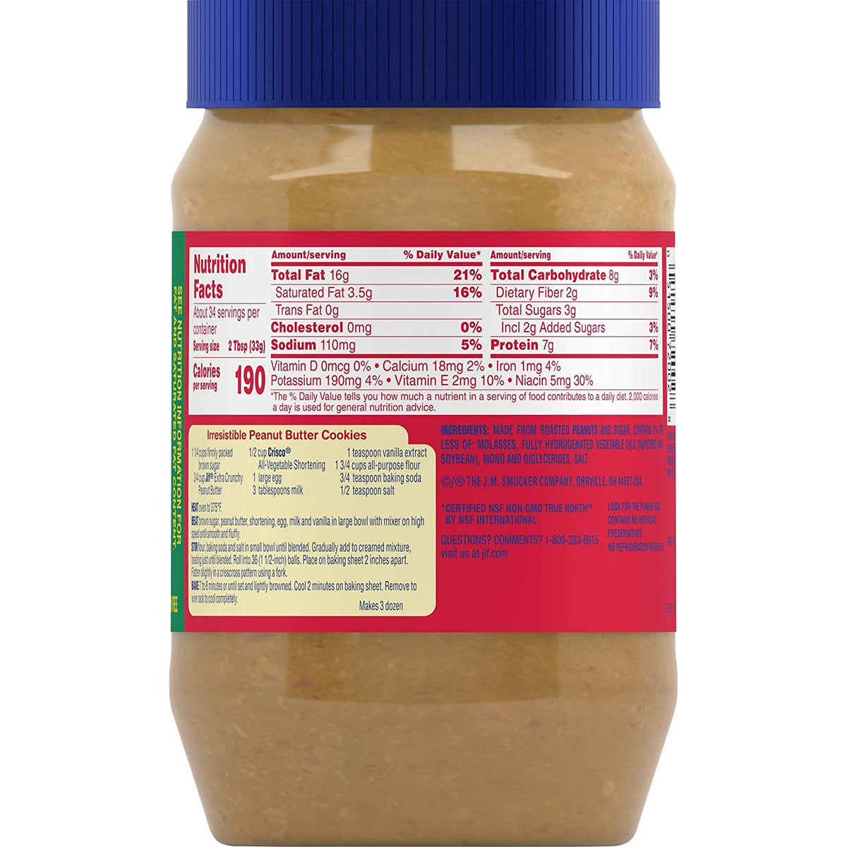 JIF Peanut Butter Extra Crunchy 40OZ 1.13KG