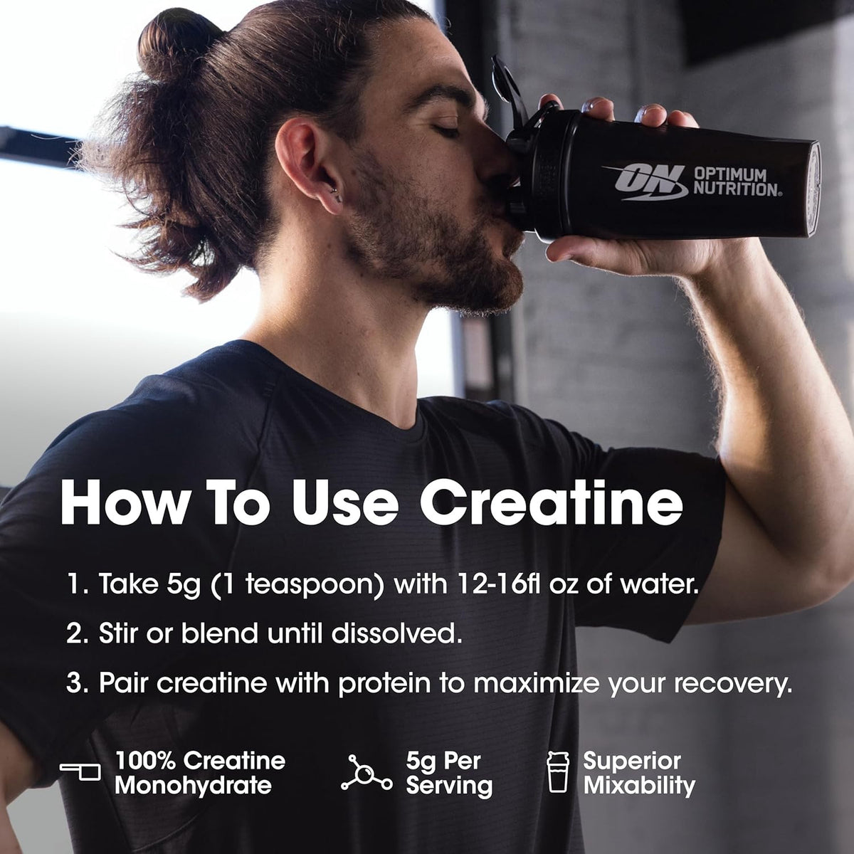 OPTIMUM NUTRITION Supplement Micronized Creatine Unflavored 60 Servings