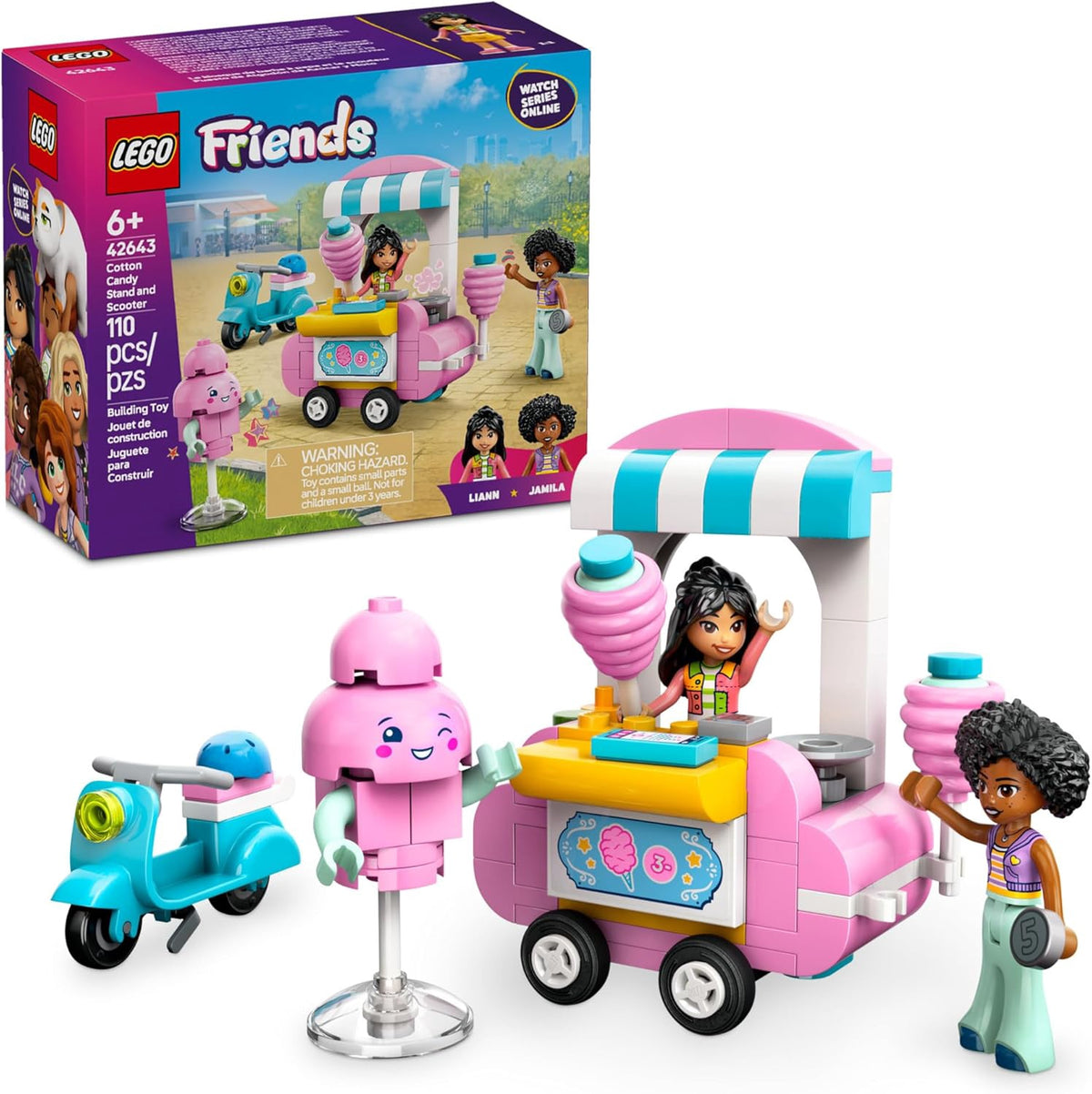 LEGO Toy Friends Cotton Candy Stand & Scooter 110PCS 42643