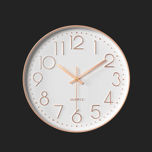 MUTBERG Clock Wall HJC-2015E-004 14" Modern White Silent NON-TICKING Analog