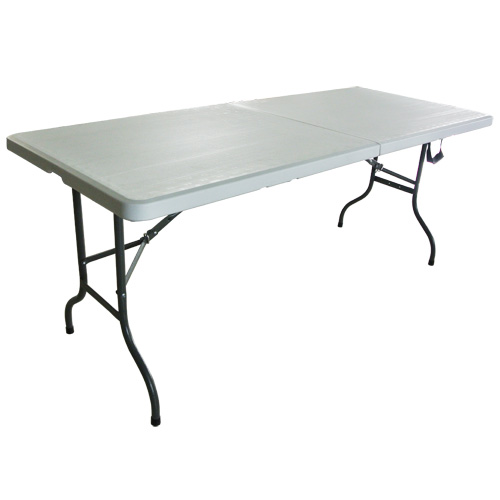 CLIFFSIDE Table Folding Plastic White 6FT GQT-FLD0183 2 Half Rectangle 72" X 30" X 29"