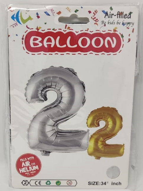 Party Balloons Foil Type Numbers No. 13991 / 1 / Silver