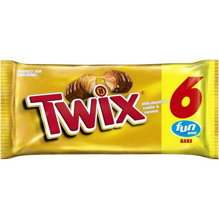 TWIN Twix 6 Bar Pack Fun Size 3.28OZ 93G