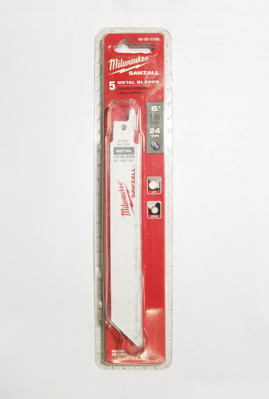 MILWAUKEE Blade Sawzall 6" 5PCS 48-00-5186 Metal