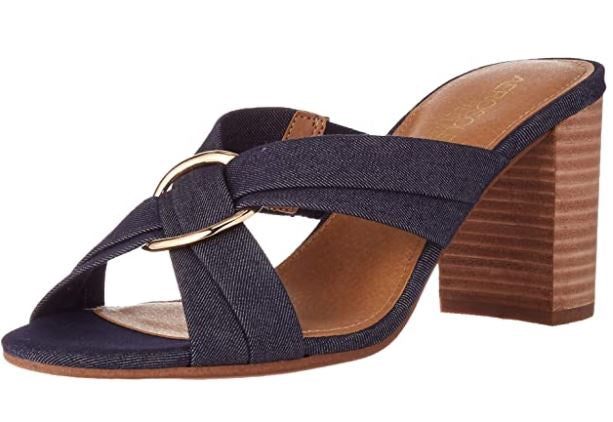 AEROSOLES Footwear Women's Highwater Heeled Sandal Denim