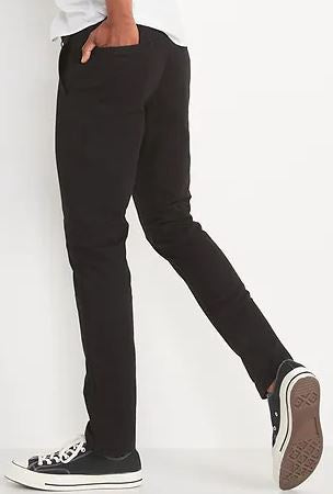 OLD NAVY Men Pants Lived IN Khaki Skinny Black