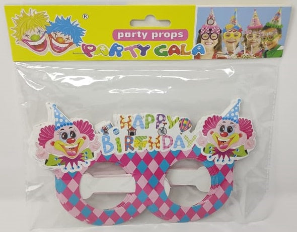 Party Props Shades Happy Birthday Clown SSQ25 6PCS Pack