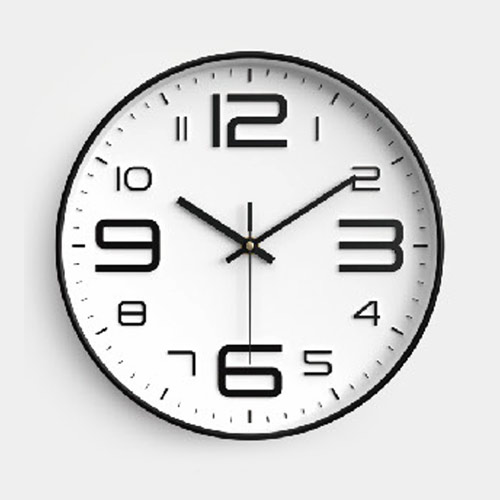 MUTBERG Clock Wall HJC-A-006 14" Modern White Silent NON-TICKING Analog