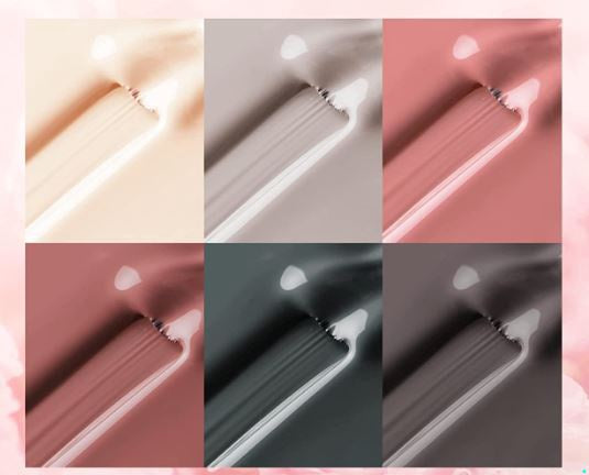 MODELONES Nail Gel Polish Set- 6 Colors Nude Pink Brown