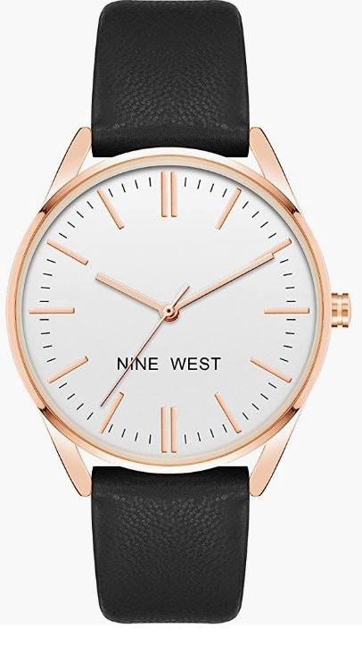 NINE WEST Watch Women Black Strap 1994RGBK