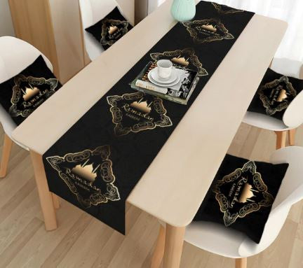 Eid / Ramadan Table Runner & Cushion Cover Set