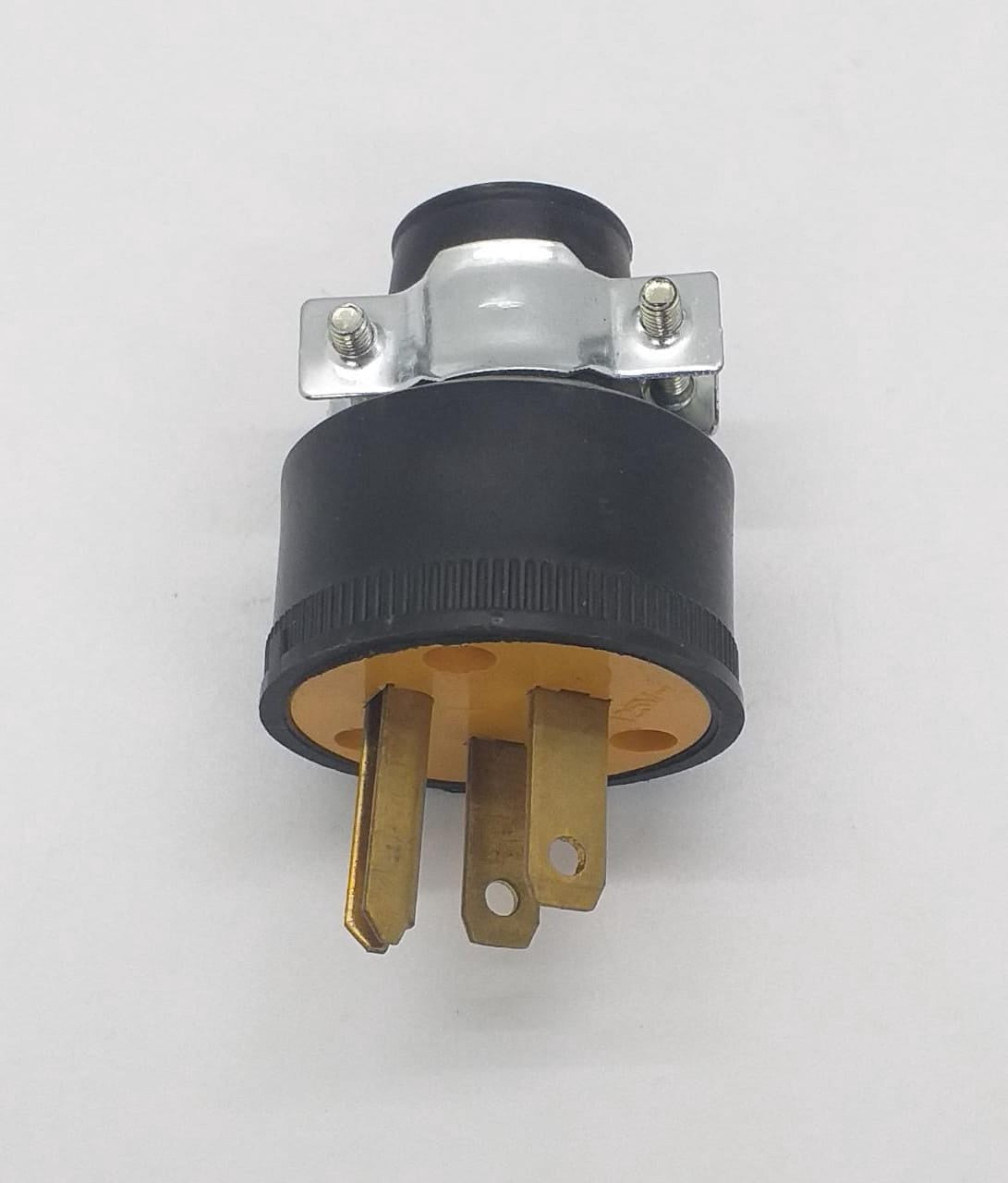 Plug 3 Pin Duplex 15A Yellow & Black Chinese
