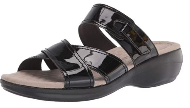 CLARKS Footwear Women's Alexis Art Flat Sandal Black