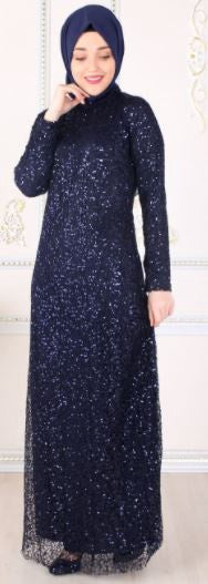 SELVINUR Dress Navy Lace