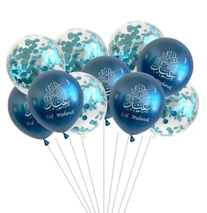 Eid / Ramadan Balloon Pink / Blue / Green 10PC