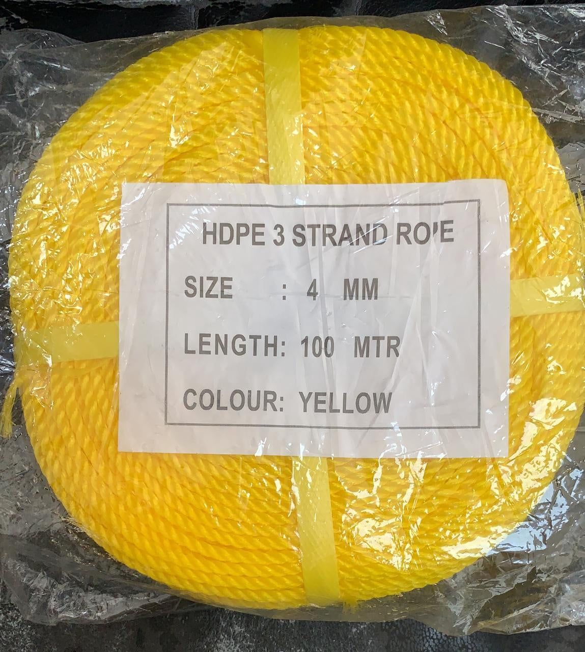 Rope 4MM X 100 Mtr Roll Hdpe (2LBS)