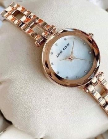 ANNE KLEIN Watch Women's Crystal Accented Rose GOLD-TONE 3120MPRG