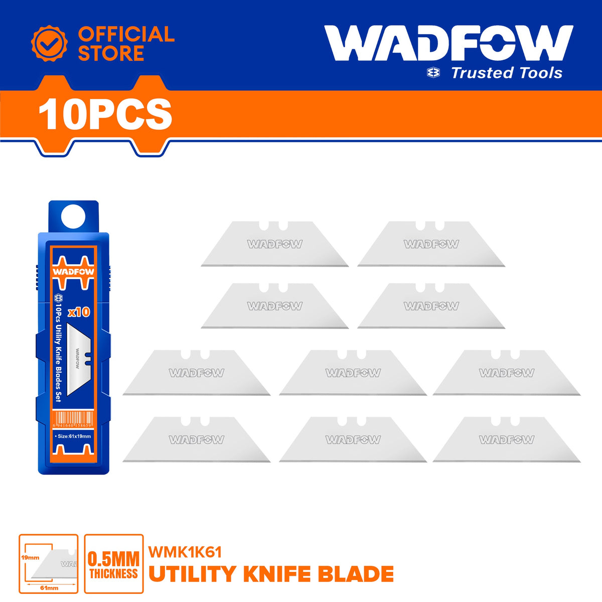 WADFOW Blade Utility 10PCS WMK1K61 61 X 19MM