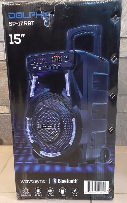Speaker Box Dolphin 15" SP-17 Rbt (Powered) Active Rechargeable
