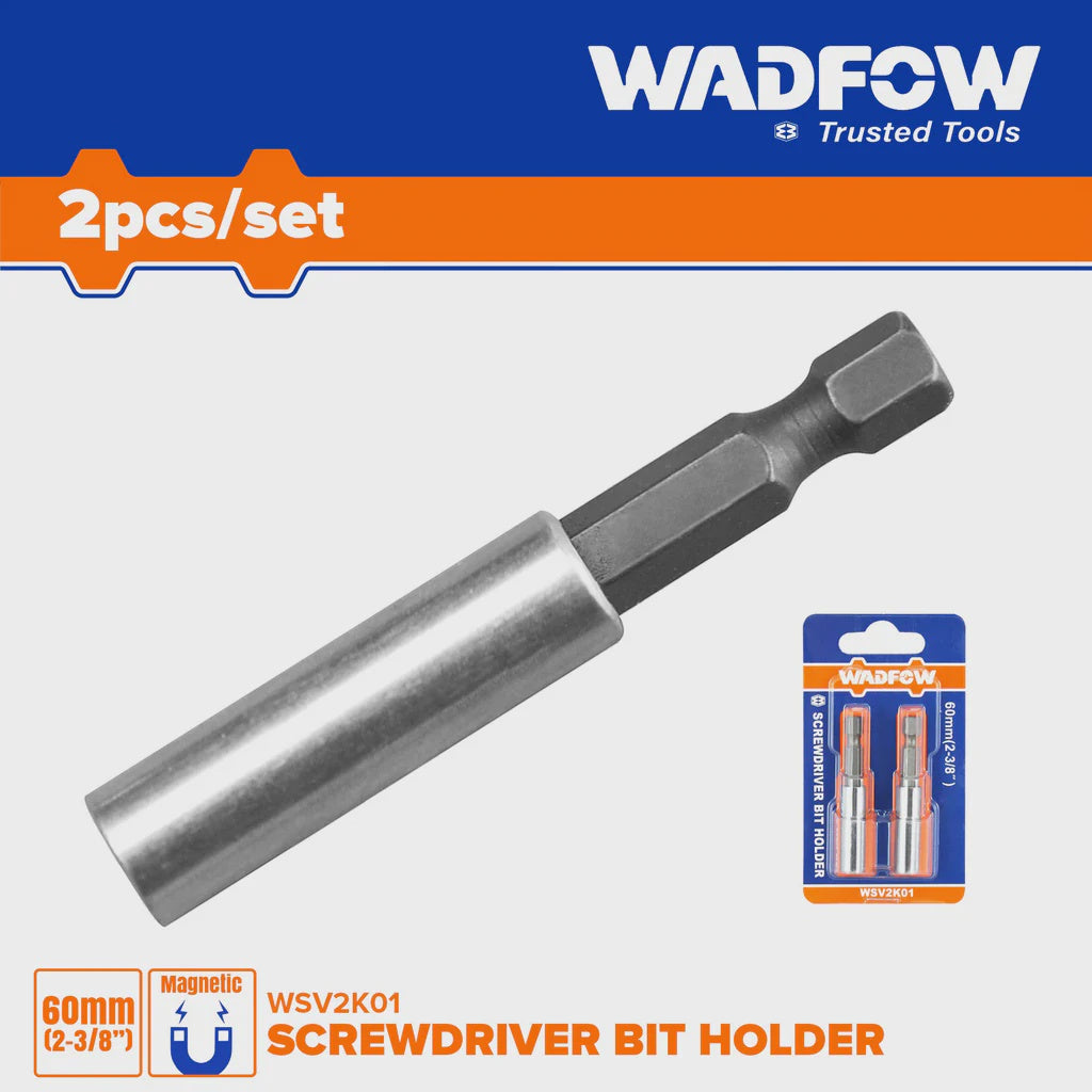 WADFOW Bit Adaptor 2PCS WSV2K01 60MM Screwdriver Bit Holder