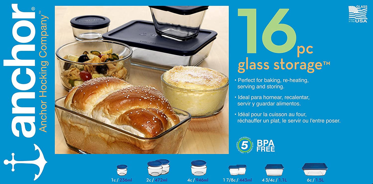ANCHOR HOCKING Glass Set 16PCS CI92030L11