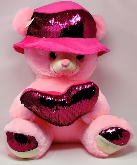 Plush Teddy Bear 158 with Hat & Heart