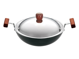 Deep Fry pan with Lid- Rounded Bottom 1.5L (AK15S)