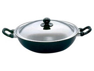 Kadai Deep Fry Pan w stainless steel lid