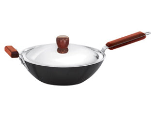 Deep Fry Pan w glass lid Wok- 3L (IQ74/INW30S)