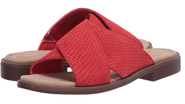 CLARKS Footwear Women's Declan Ivy Sandal Red