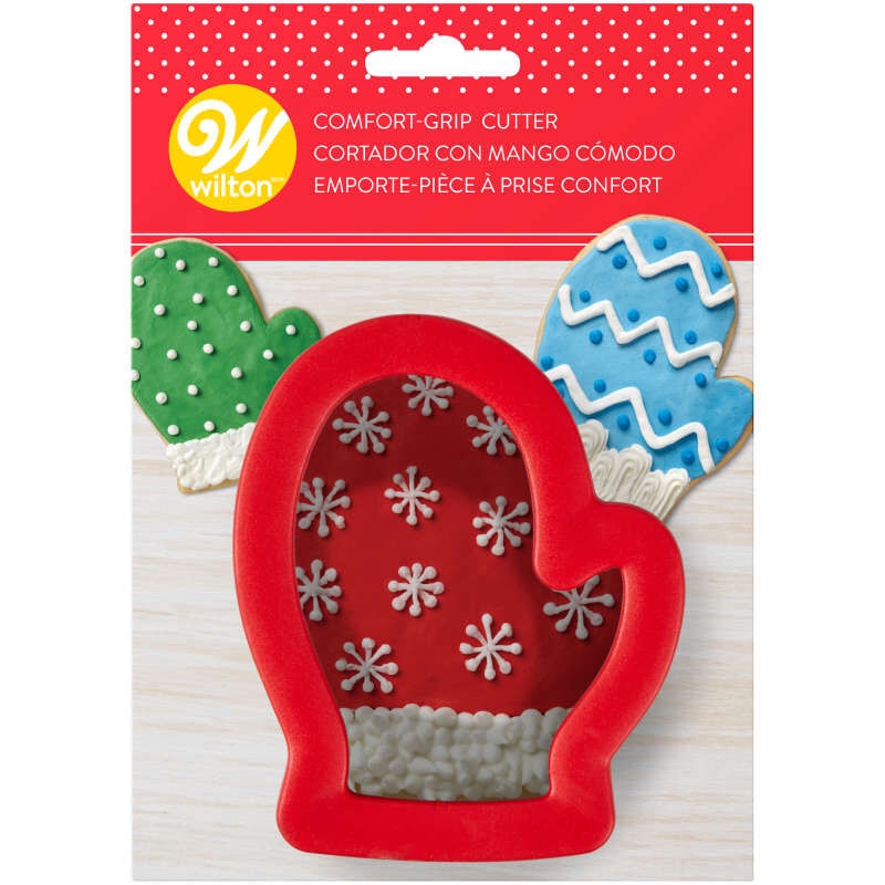 WILTON Baking Cookie Cutter Large Mitten COMFORT-GRIP 2310-3744