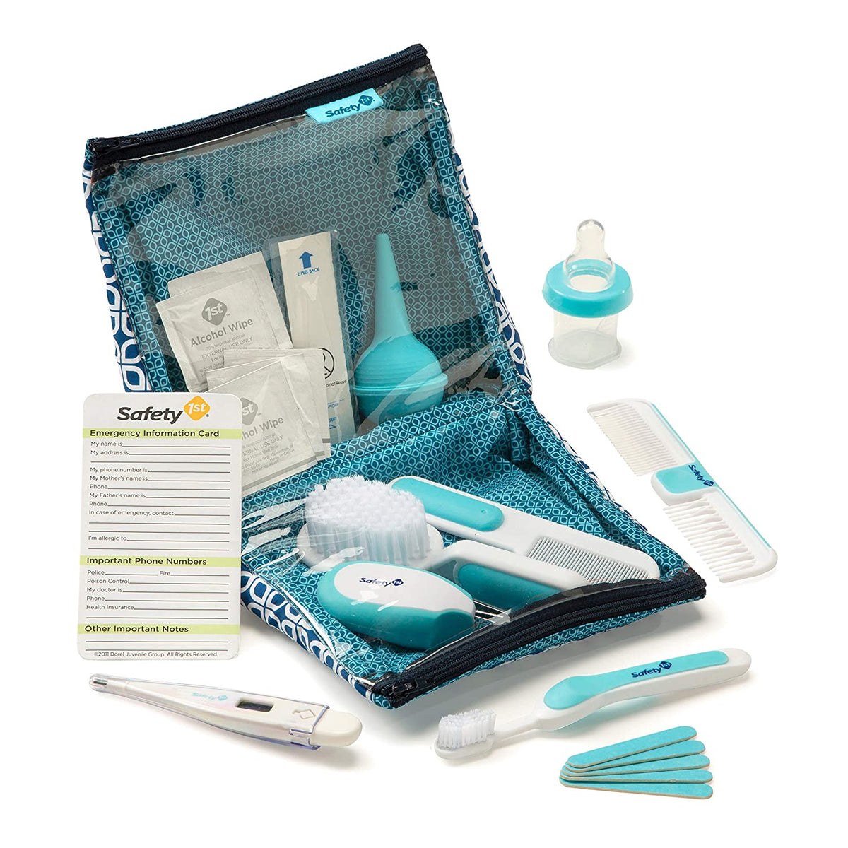 SAFETY 1ST Baby Deluxe 25-PIECE Baby Healthcare and Grooming Kit IH324 (Arctic Blue)