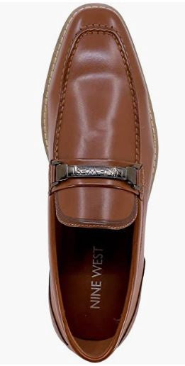 NINE WEST Footwear Men Dress Shoes Slip on Loafer Brown