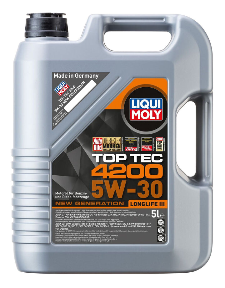 LIQUI MOLY Oil Top Tec 4200 5W-30 5L New Generation Longlife Iii 8973